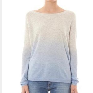 Vince Dip Dye Ombré Cashmere and Wool Boat Neck Sweater Size Small EUC Loose Fit